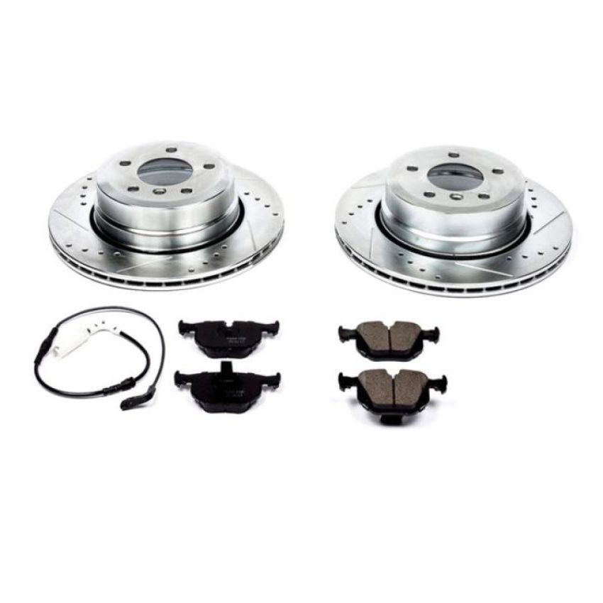 PowerStop K5491 Z23 Daily Driver Carbon-Fiber Ceramic Brake Pad and Drilled & Slotted Rotor Kit