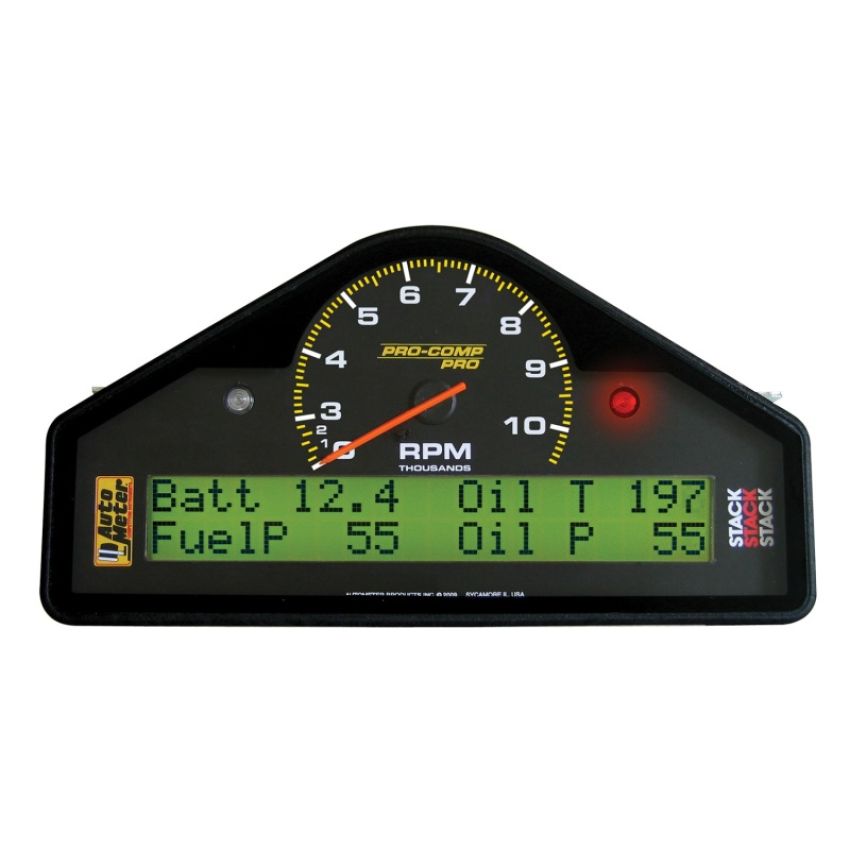 AutoMeter 6013 RACE DASH DISPLAY, 10.5K RPM/MPH/FUELP/OILP/OILT/WTMP/VOLT, PRO-COMP
