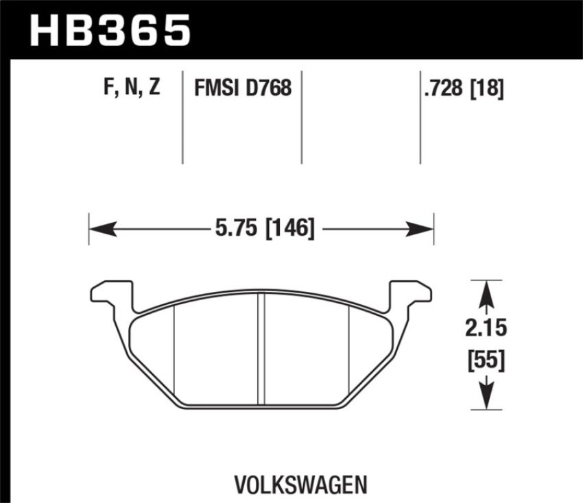Hawk Performance HB365B.728 HPS 5.0 Disc Brake Pad