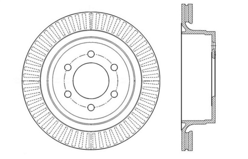 Stoptech 128.65135L Drilled Sport Brake Rotor