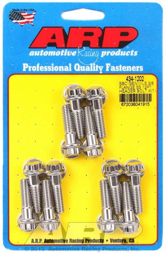 ARP ARP434-1202 S/S Header Bolt Kit - 12pt. GM LS