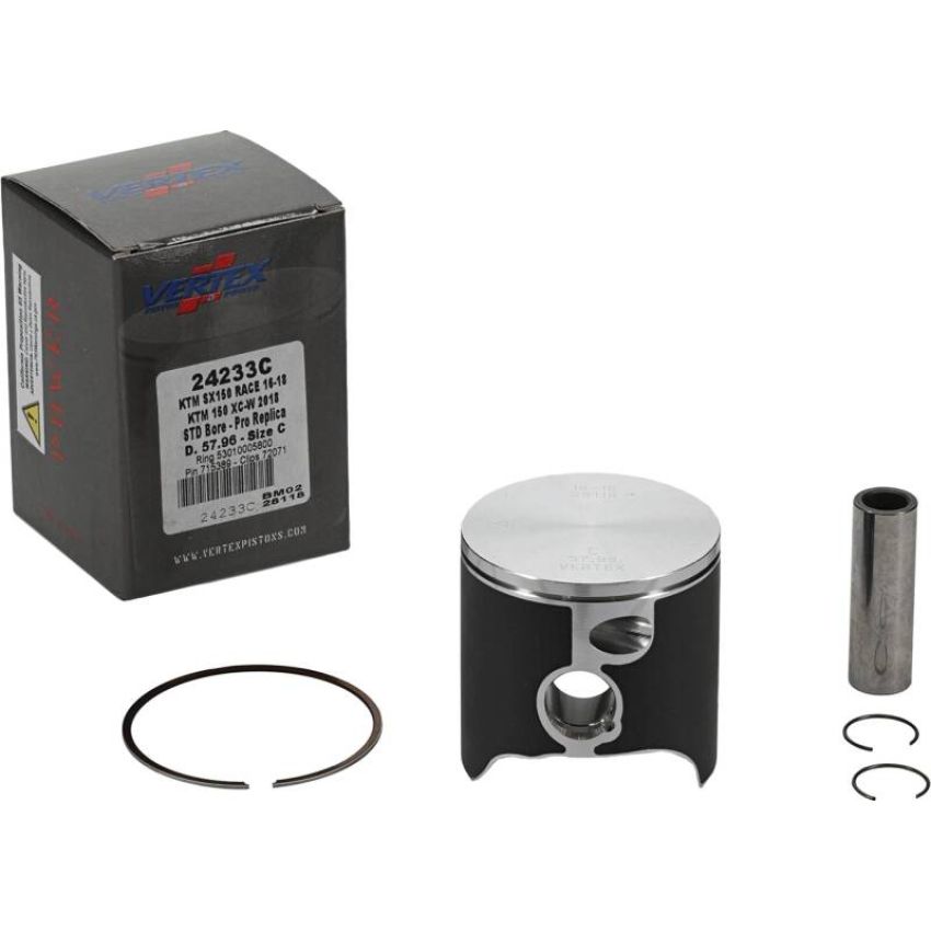 Vertex Pistons 24233C Vertex Piston 16-22 KTM 150 SX 150cc Cast Race Piston Kit