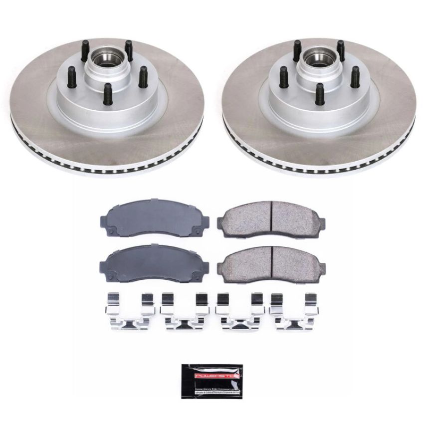PowerStop SC1923 Semi-Coated Rotor and Low-Dust Ceramic Brake Pad Kit