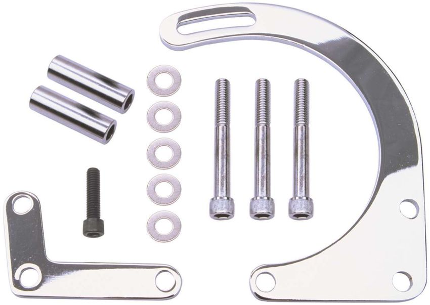 TRANS-DAPT TRA8990 CHROME 2-PC LOW ALT.BRKT . SET