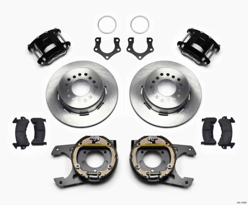 Wilwood 140-12208 D154 P/S Park Brake Kit Mopar/Dana 2.50in Off w/Snap Ring Brng