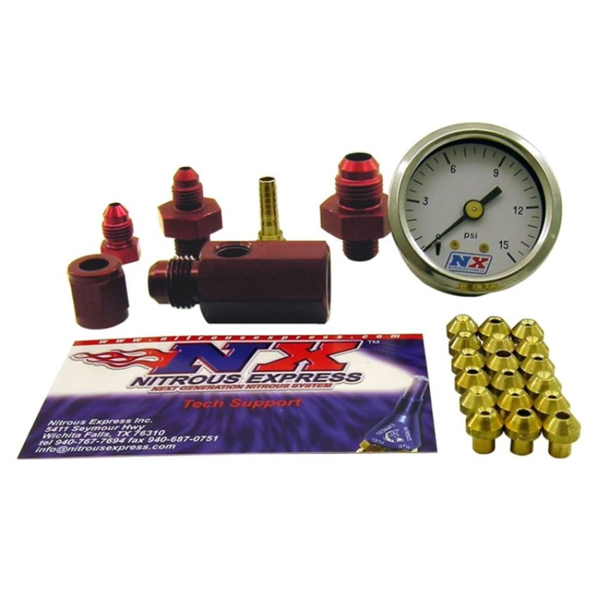 Nitrous Express 15519 MASTER FLO-CHECK (CHECKS FLOWING FUEL PRESSURES, GAUGE INCL)