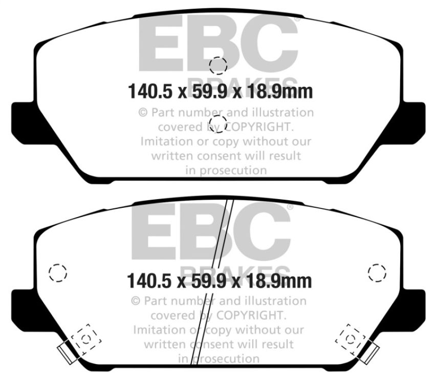 EBC Brakes DP52343NDX Bluestuff NDX Full Race Brake Pads