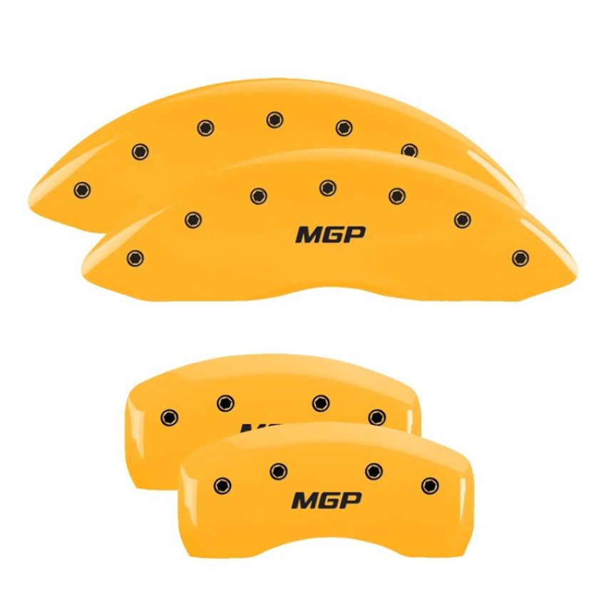 MGP 32003SMGPYL 4 Caliper Covers Engraved Front & Rear  Yellow finish black ch