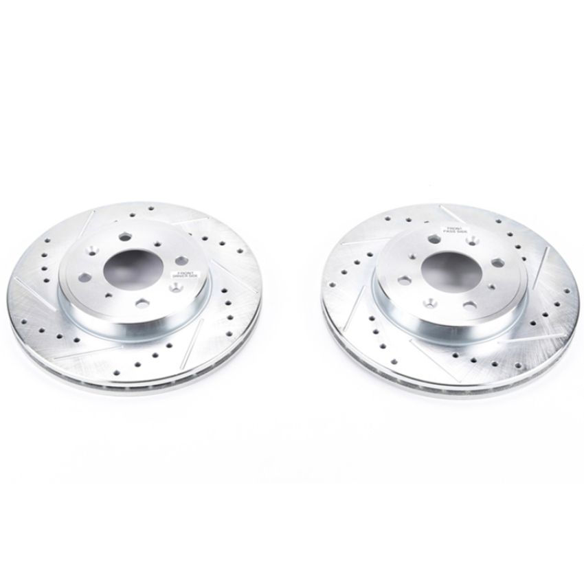 PowerStop JBR1714XPR PowerStop Evolution Performance Drilled, Slotted & Plated Brake Rotor Pair