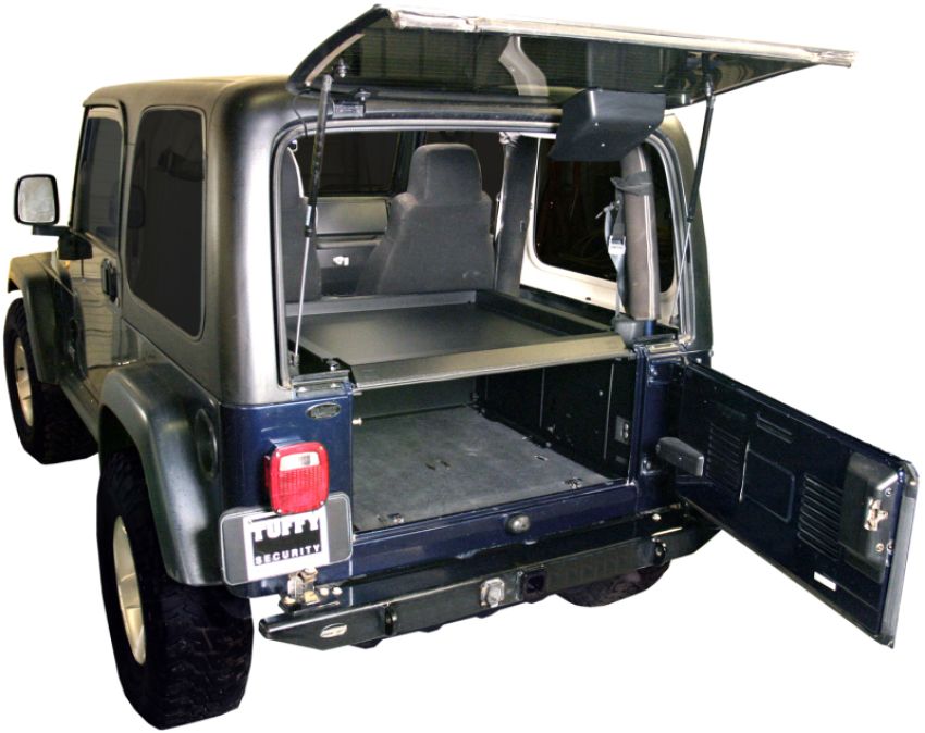Tuffy Products 240-01 Tuffy Tj Lj & Yj Security Deck Enclosure- 01 Blk