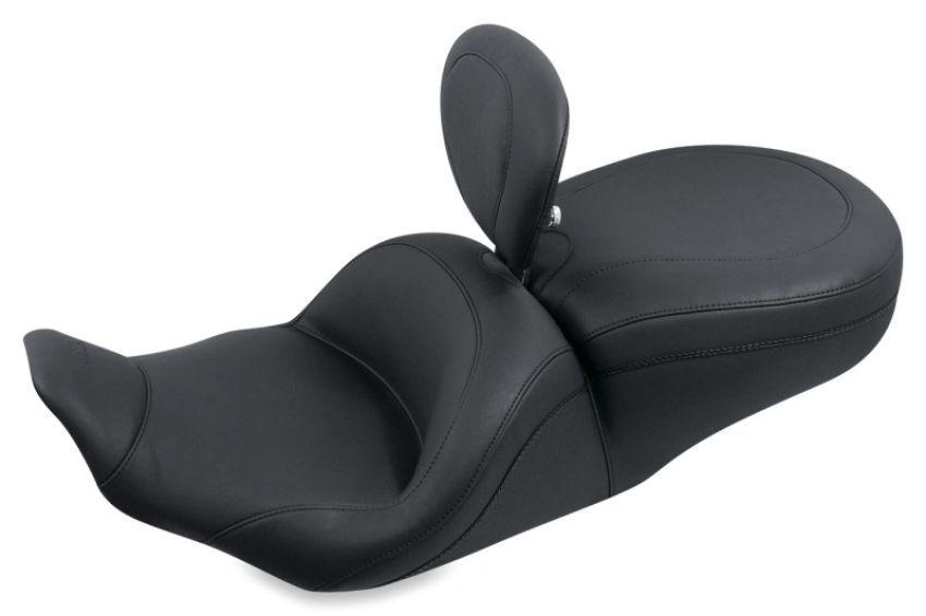 Mustang Motorcycle 79672 Mustang 97-07 Harley Rd King,06-07 Str Glide,00-05 Eagle Lowdown Touring 1PC Seat w/DBR - Black