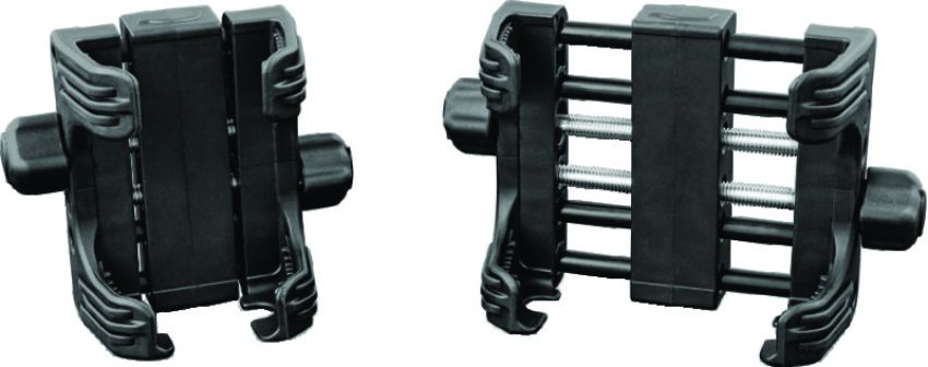 Kuryakyn 1694 Tech Connect Device Holder Large, Holds 3-5/8in to 6in Wide Black