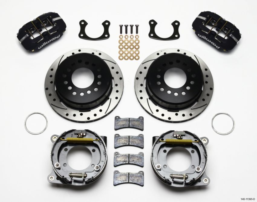 Wilwood 140-11393-D Dynapro Low-Profile 11.00in P-Brake Kit Drilled Small Ford 2.66in Offset