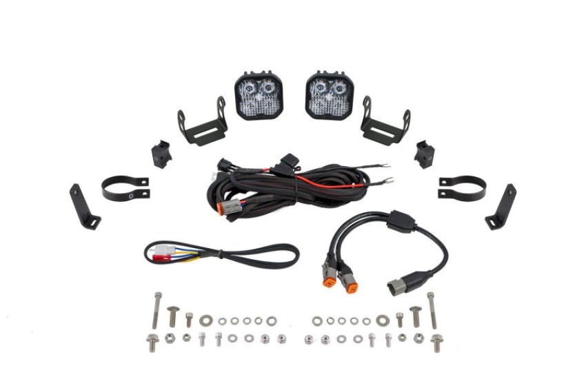 Diode Dynamics DD7710 SS3 LED Bumper 2 In Roll Bar Kit Sport - White Combo (Pair)
