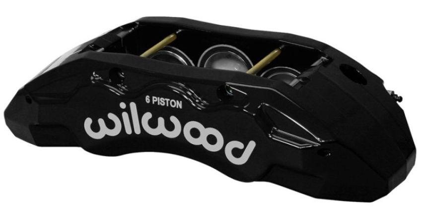 Wilwood 120-13818-BK Caliper-TX6R- L/H - Black 1.75/1.62/1.62in Pistons 1.38in Disc