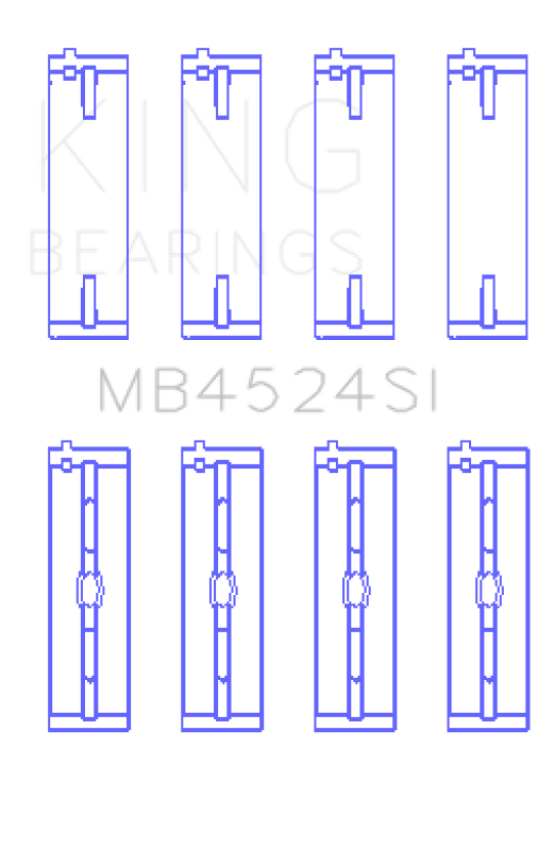 King Engine Bearings MB4524SI0.25 King Bearings Nissan VR38DETT VQ35HR VQ37HR Performance Crankshaft Main Bearings - Size +0.25mm