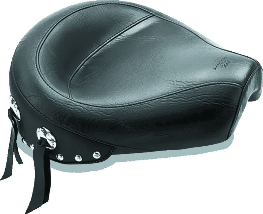 Mustang Motorcycle 75702 Mustang 82-03 Harley Sportster Wide Touring Solo Seat w/Studs - Black