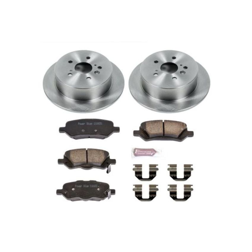 PowerStop KOE5867 OE Stock Replacement Low-Dust Ceramic Brake Pad and Rotor Kit