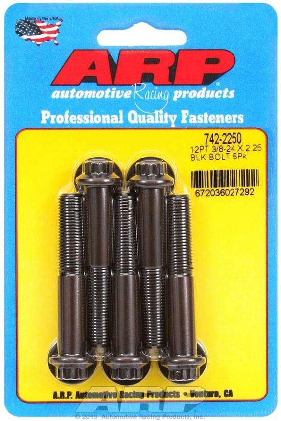 ARP ARP742-2250 Bolts 3/8-24x2.250 UHL Black Oxide Bolts (5)
