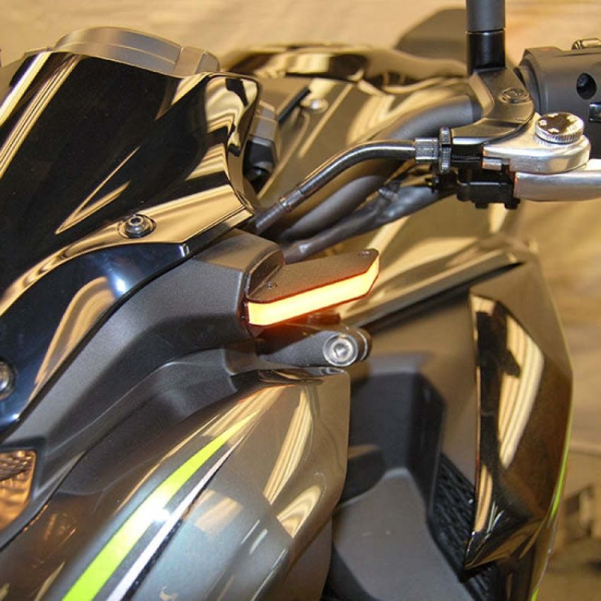 New Rage Cycles Z900-FB-17-L 17-19 Kawasaki Z900 Front Turn Signals