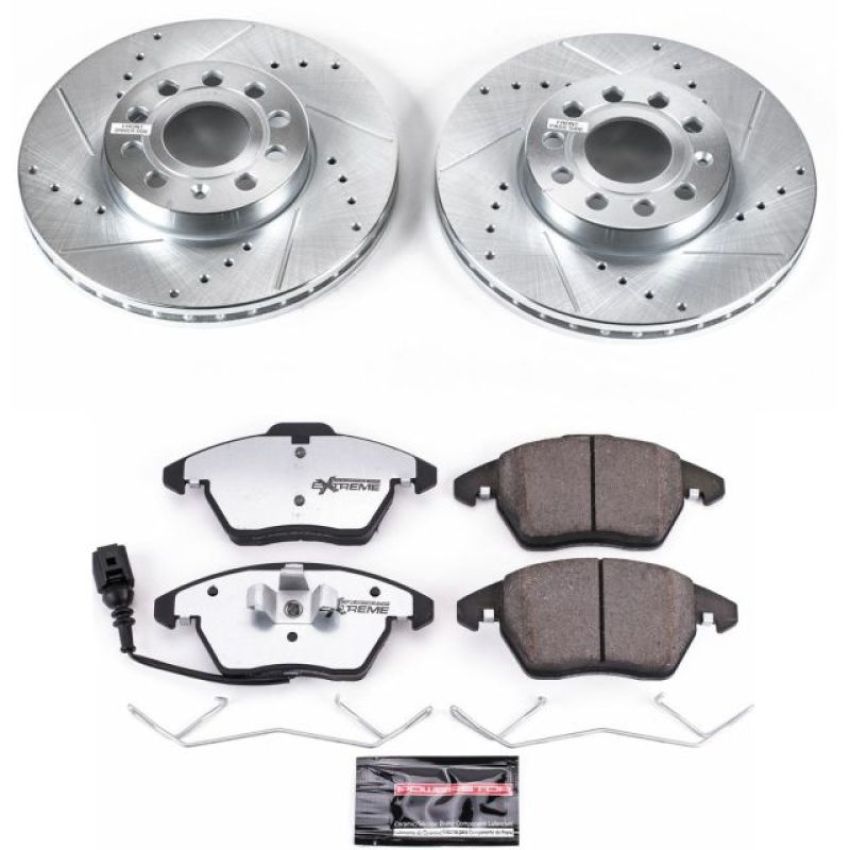 PowerStop K4623-26 Z26 Street Performance Ceramic Brake Pad and Drilled & Slotted Rotor Kit