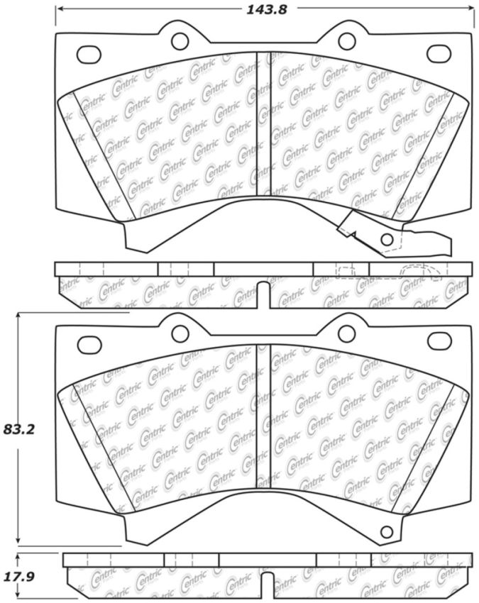 Stoptech 319.13030 2008 Lexus LX570 Front Truck & SUV Brake Pad