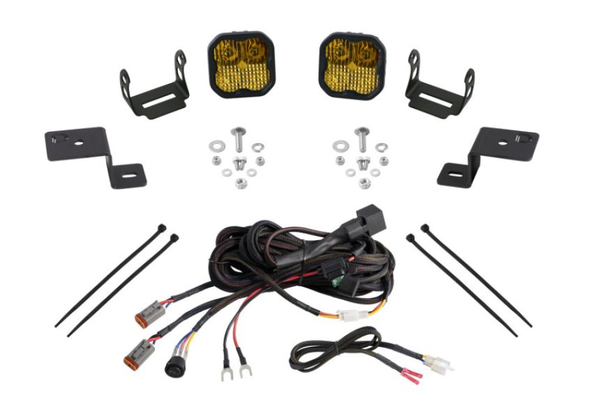 Diode Dynamics DD7372 21-22 Ford F-150 SS3 Stage Series Backlit Ditch Light Kit - Yellow Pro Combo