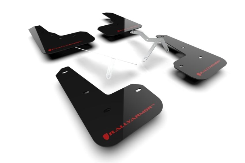 Rally Armor MF129-UR-BLK-RD Black Mud Flap/Red Logo