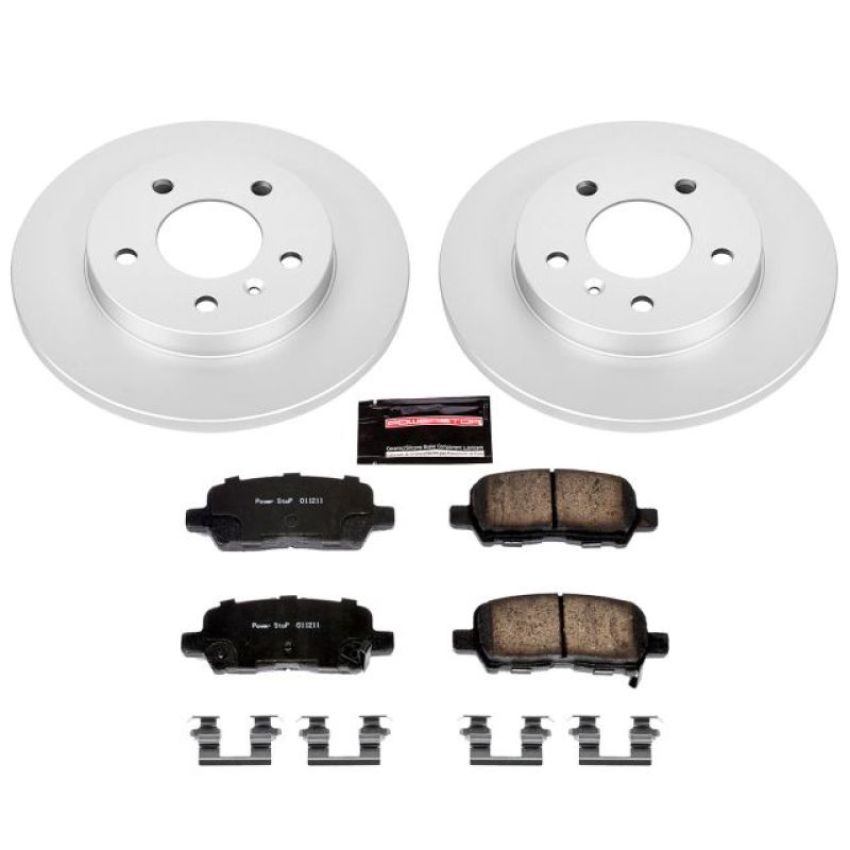 PowerStop CRK1602 Genuine Geomet Coated Rotor and Low-Dust Ceramic Brake Pad Kit