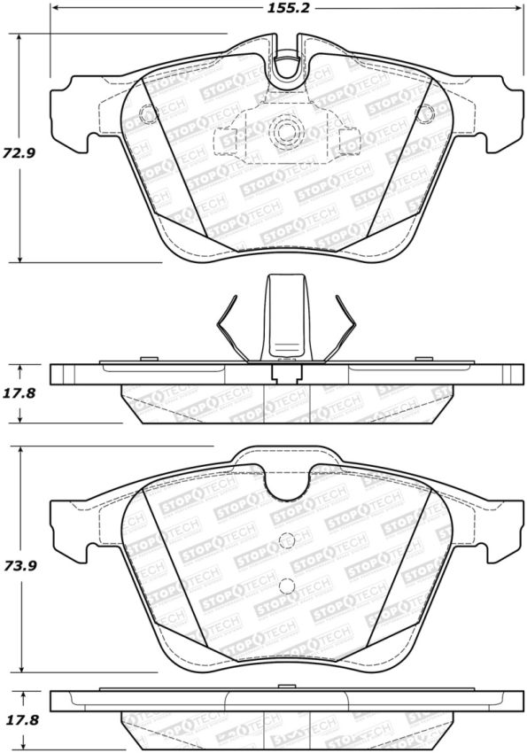 Stoptech 308.17510 Street Brake Pads - Front