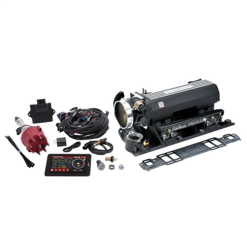 Edelbrock 35793 Pro Flo 4 XT EFI System Seq Port SBC 1986 & Earlier 550 Max HP 29lb/hr Black Finish