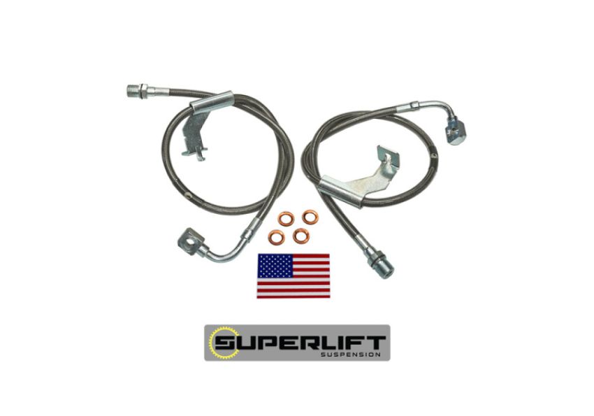 Superlift 91360 1987 GM Pickup/87-91 Blazer/Suburban w/ 4-6in Lift Kit (Pair) Bullet Proof Brake Hoses
