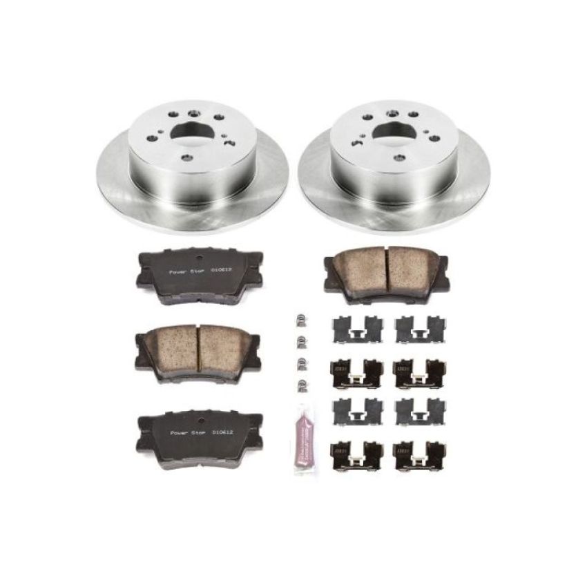 PowerStop KOE3068 OE Stock Replacement Low-Dust Ceramic Brake Pad and Rotor Kit