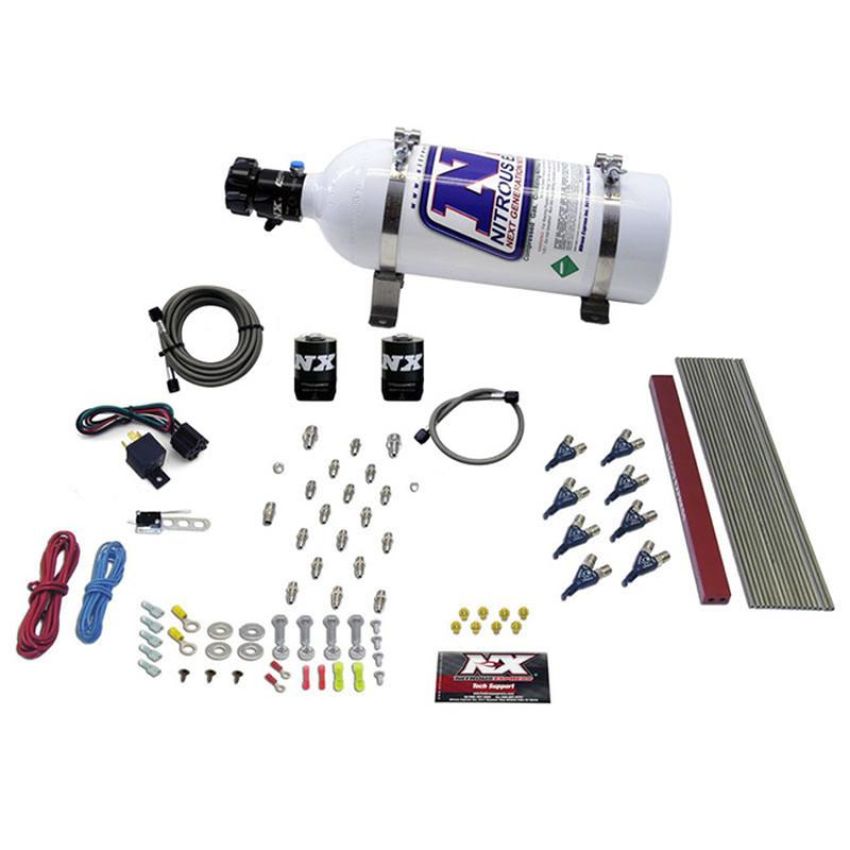 Nitrous Express 80010-05 8 CYLINDER LT1, LS1 PRO PIRANHA NOZZLE GAS WITH 5LB BOTTLE