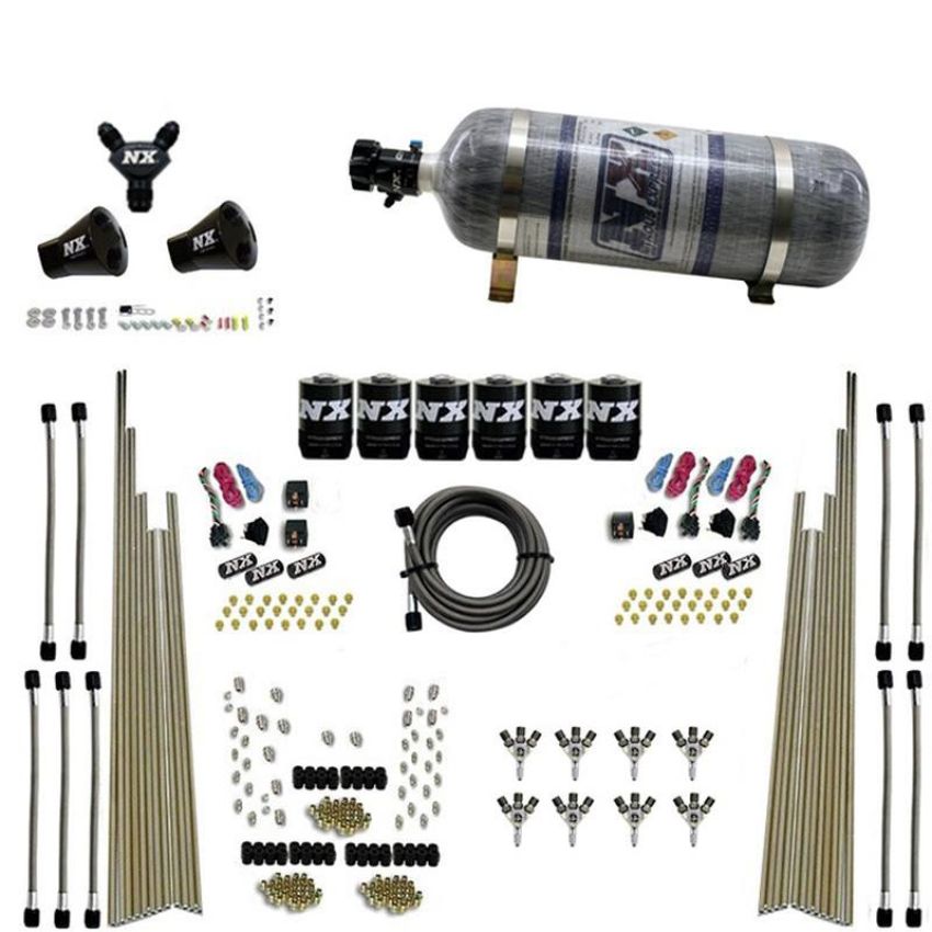 Nitrous Express 80020-12 8-CYL TRIPLE-D DRY DIRECT PORT, 3 STAGE DRY, 6 SOLENOIDS W/ 12LB BOTTLE