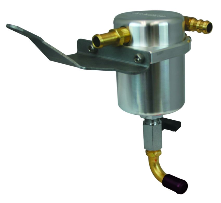 Moroso 85517 07-11 Jeep 3.8L JK Air/Oil Separator Catch Can - Large Body - Billet Aluminum