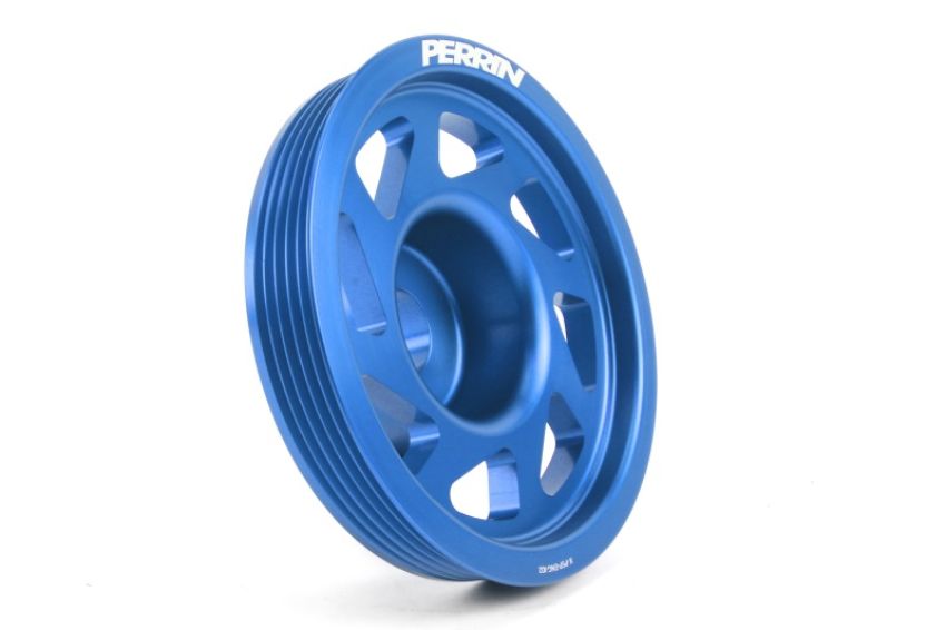 Perrin Performance PSP-ENG-102BL Perrin 93-11 Subaru Impreza / 04-21 STI / 02-14 WRX EJ Engines (w/o AC ONLY) Crank Pulley - Blue