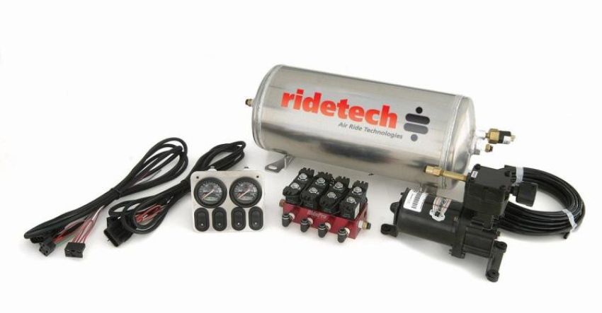 Ridetech 30154000 RidePro Analog 4 way air suspension control system with 3 gallon tank.