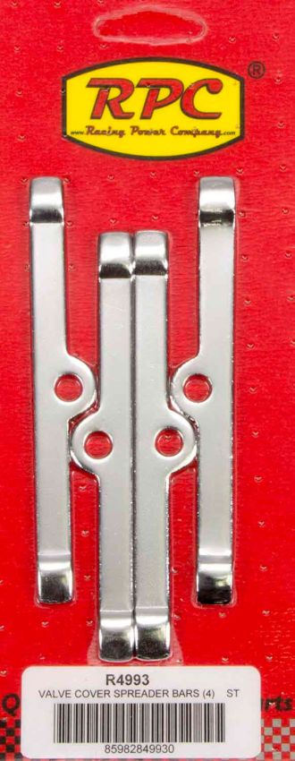 RACING POWER CO-PACKAGED RPCR4993 Chrome V/C Hold Down 4 3/4in Long 4pk
