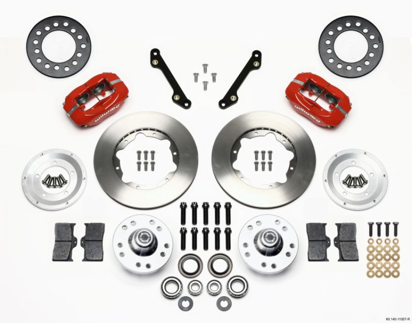 Wilwood 140-11007-R Forged Dynalite Front Kit 11.00in Red 70-78 Camaro