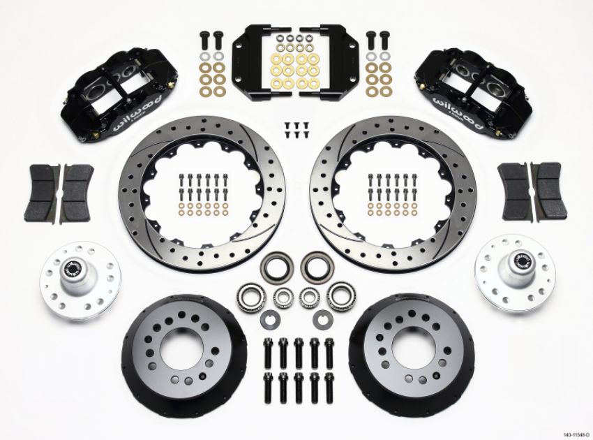 Wilwood 140-11548-D Narrow Superlite 6R Front Hub Kit 12.88in Drilled Magnum Force Drop Spndle