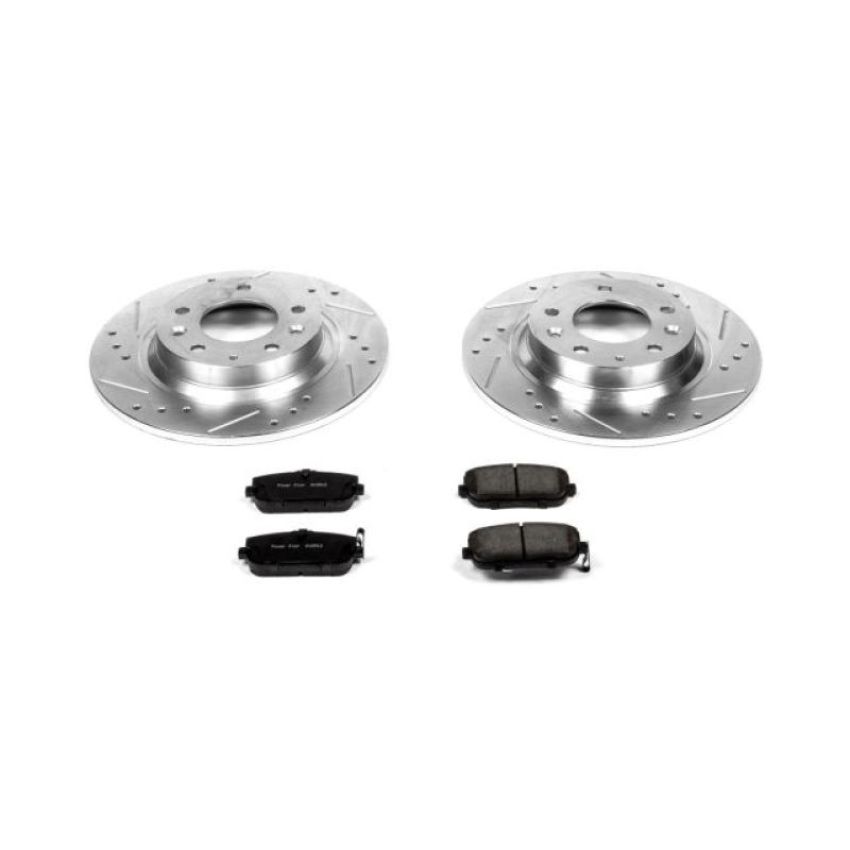 PowerStop K2451 Z23 Daily Driver Carbon-Fiber Ceramic Brake Pad and Drilled & Slotted Rotor Kit