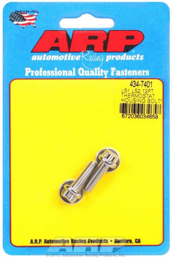 ARP ARP434-7401 S/S Thermostat Hsg. Bolt Kit - 12pt. LS1/LS2