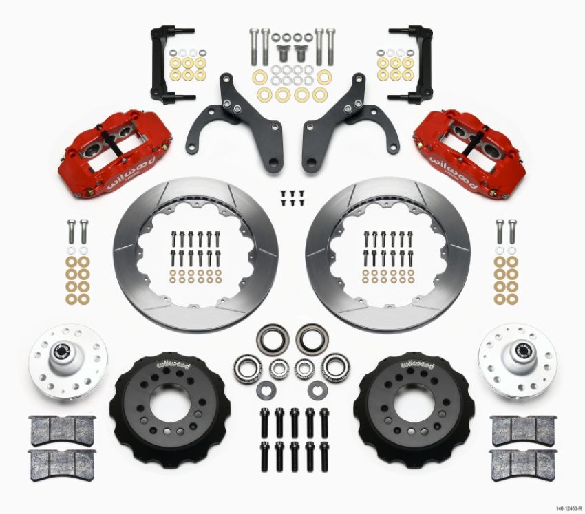 Wilwood 140-12460-R Narrow Superlite 6R Front Hub Kit 12.88in Red 59-64 Chevy Impala / 63-64 Corvette