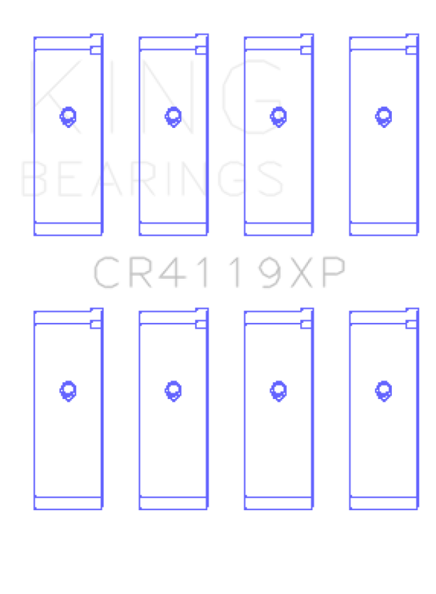 King Mitsubishi 4G91/4G92/4G93 16V (Size 0.25mm) XP - Series Performance Rod Bearing Set