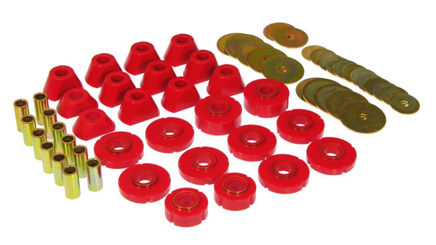 Prothane 7-105 67-72 Chevy K10 Blazer Body Mount Kit - Red