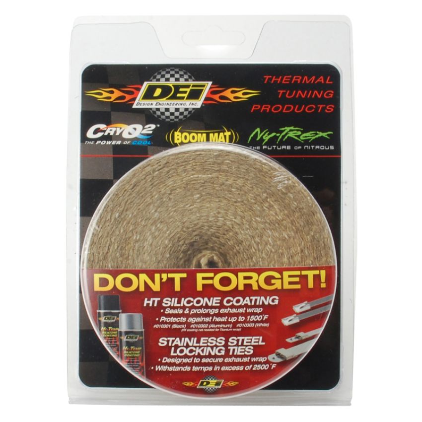 Design Engineering 10137 Exhaust Wrap Glass Fiber Tan 2in x 25ft