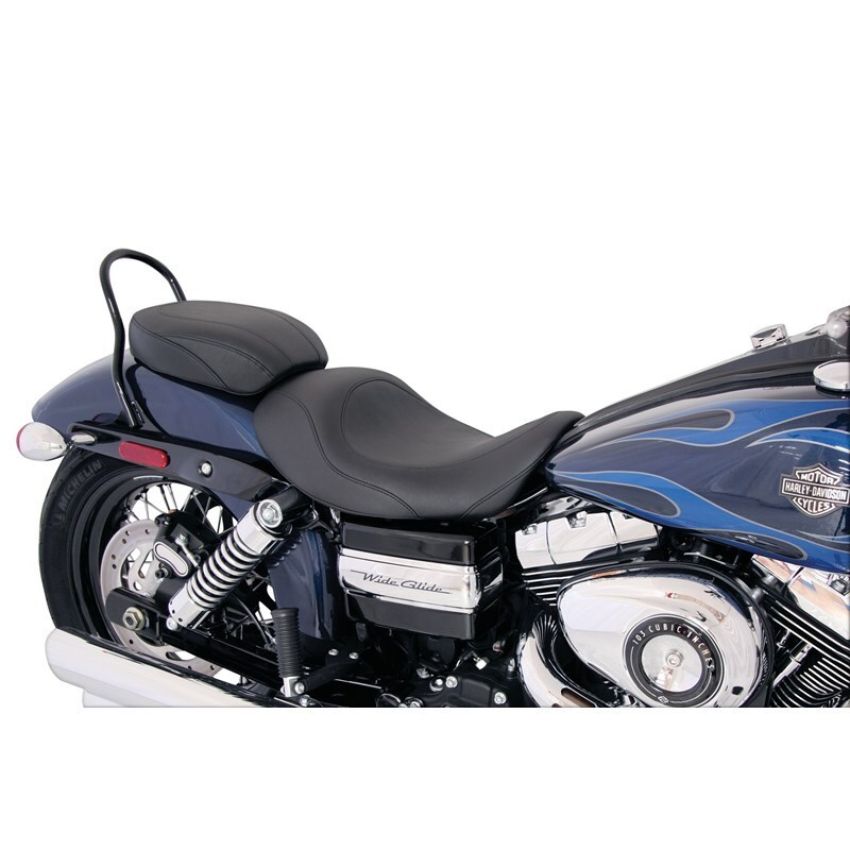 Mustang Motorcycle 76707 Mustang 06-17 Harley Dyna Wide Tripper Forward Solo Seat - Black