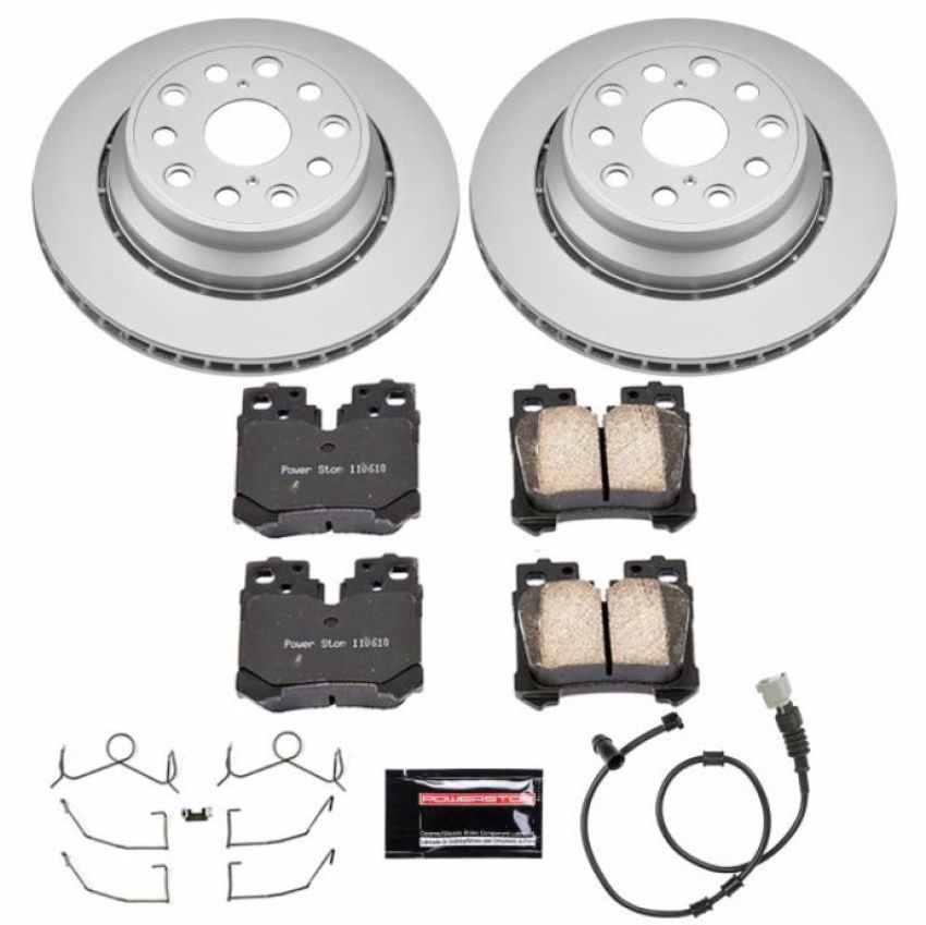 PowerStop CRK4689 Genuine Geomet Coated Rotor and Low-Dust Ceramic Brake Pad Kit
