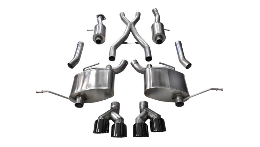 CORSA Performance 14984BLK Corsa 2014-2021 Jeep Grand Cherokee 3.6L V6 Black Sport Cat-Back Exhaust